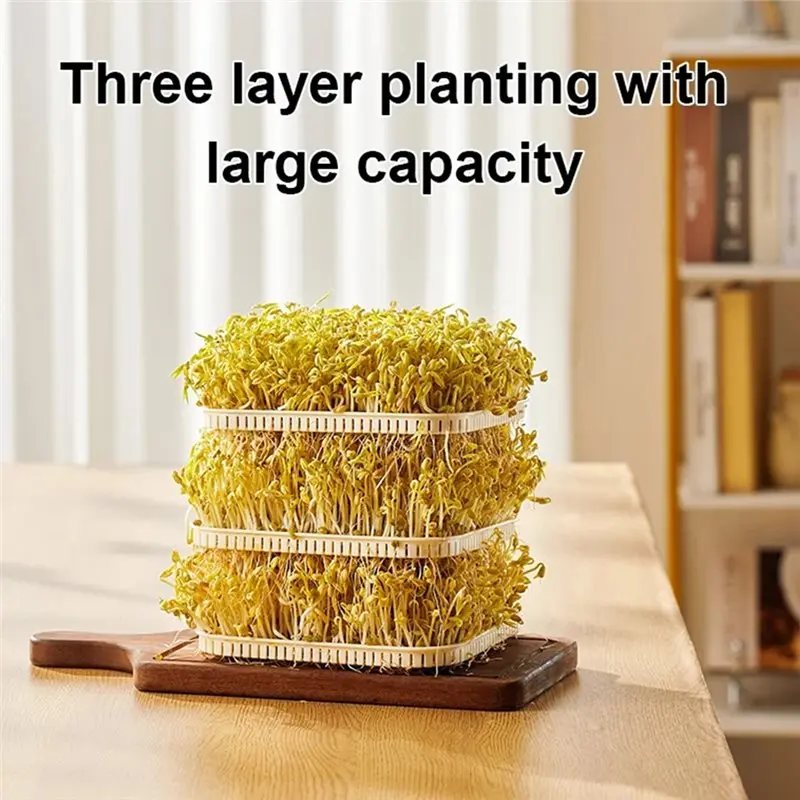 AC23-Automatic Intelligent Bean Sprout Machine Green Vegetable Growth Bucket Irrigation Pot Thermostat EU Plug Seedling