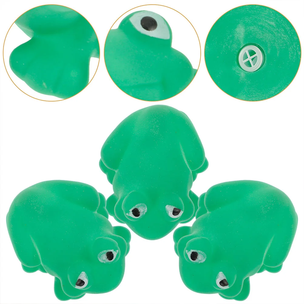 

20 Pcs Children's Water Toys Kids Frog Frogs Figurines Model Bath Garden Small Vinyl Shower Squeaky Toddler Funny