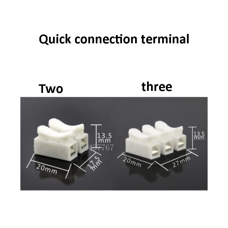 LED Ceiling Light with Self-locking Press Type Terminal White Quick Connect Terminal 2/3 Position Terminal Post