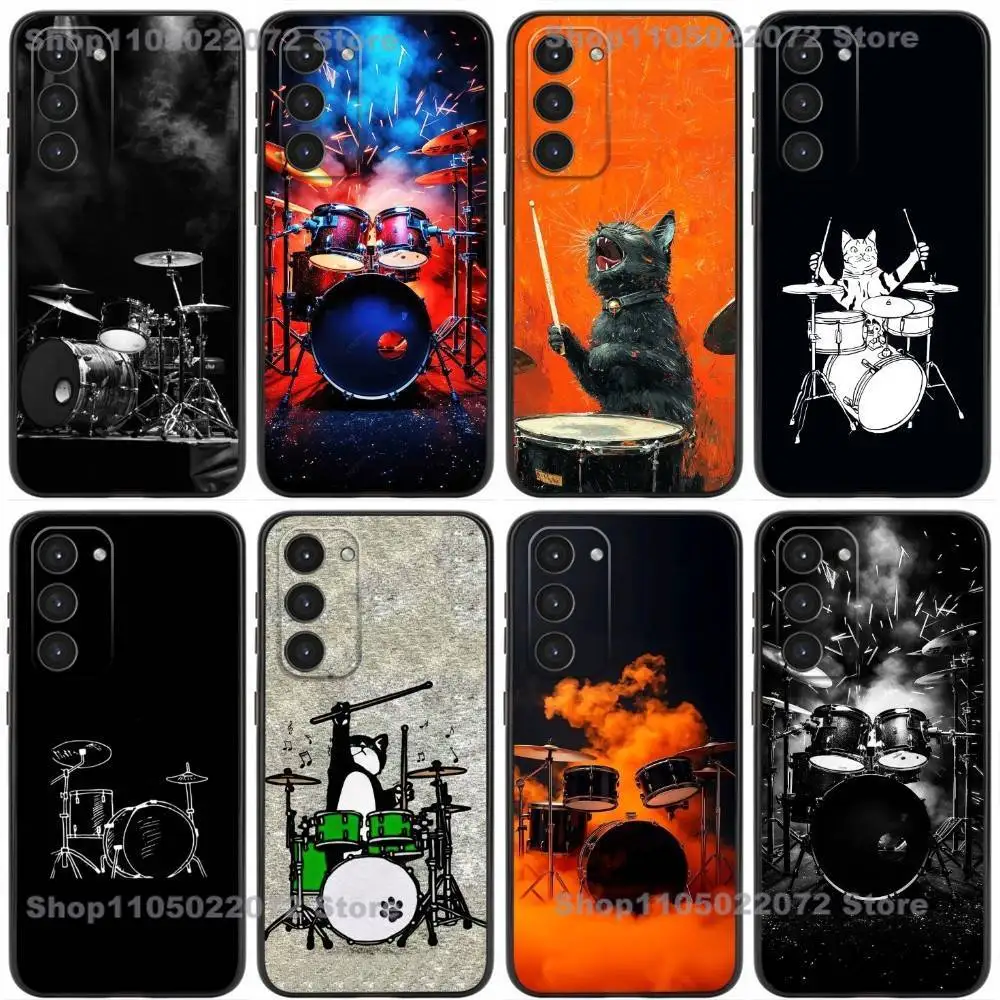 

Cool Drum Drummer Phone Case For Samsung Galaxy A20,21s,22,31,32,52,53,72,73,80,91 Soft Liquid Silicone Black Cover