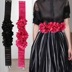Flower Elastic Waistband for Women's Daily Dress Decoration Waist Cover Holiday Performance Party Accessories