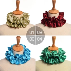 Renaissance Clown Cosplay Satin Ruffled Neck Ruff Fake Collar Retro Court Drama Stage Performances Photo Shooting Clown Collar