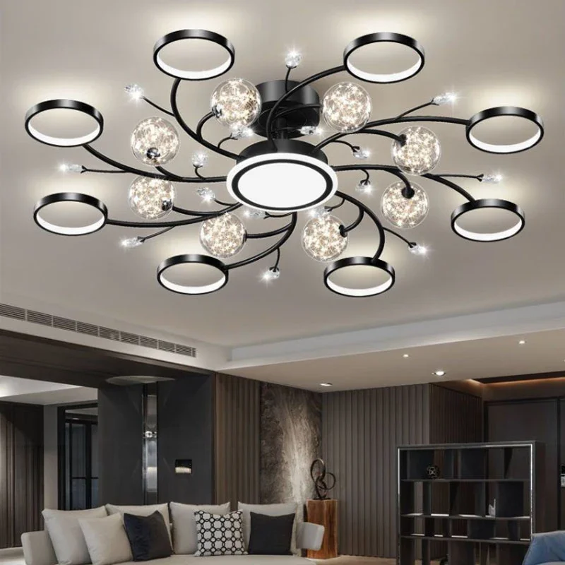 Nordic Ceiling Light New Blue Grey Pendant Lamp Living Room Lantern Atmosphere Light Luxury Home Decoration Indoor Lighting