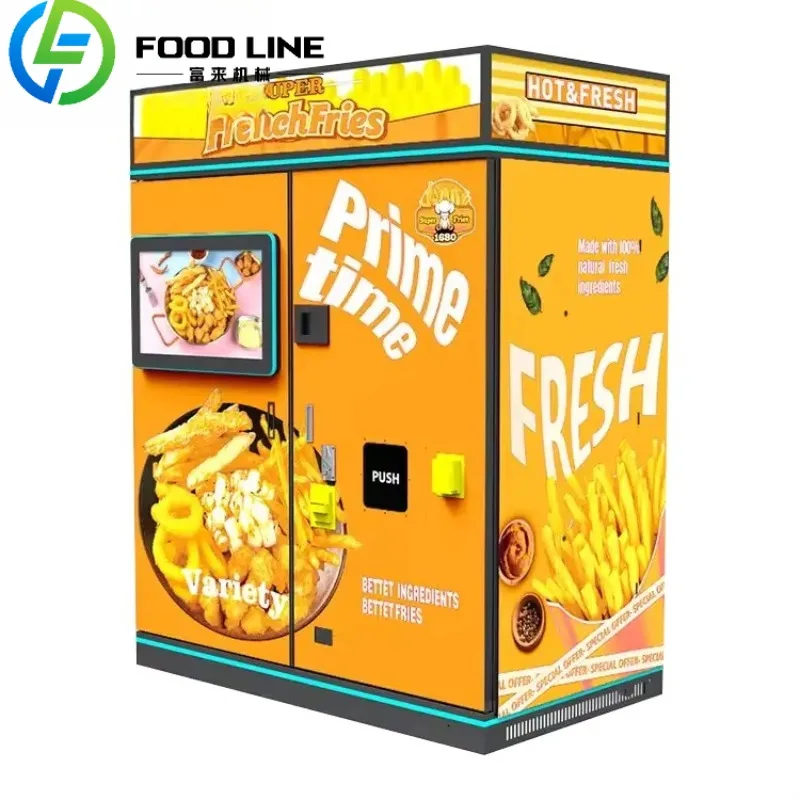 السمك المقلي الكرة البصل الدائري البطاطس المقلية آلة بيع الهواء فراي الطبخ أسرع آلة بيع البطاطس المقلية في العالم