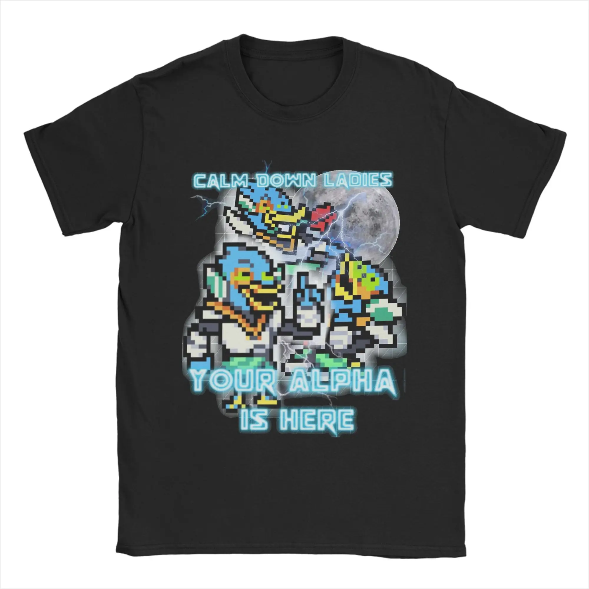 Calm Down Ladies Your Alpha is Here Berdly Deltarune  Accessories Unisex T Shirt Cotton Tee Print  T-shirt Clothes
