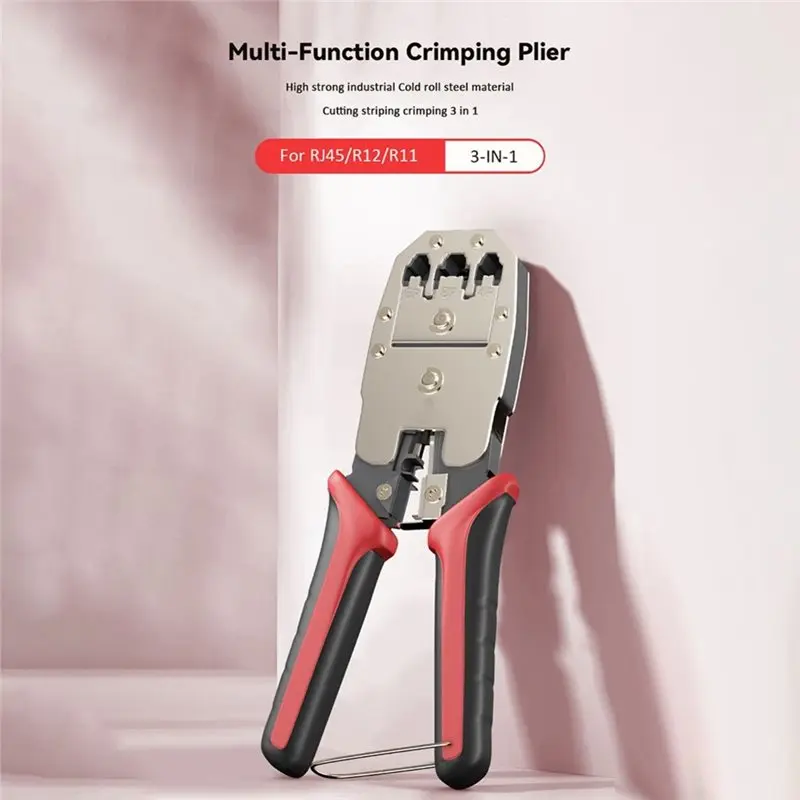[NEWA08R】 RJ45 Crimper Tool For RJ11 RJ45 Crimping Ethernet Network LAN Cable Cutter Stripper Plier For 6P 8P RJ11 RJ45