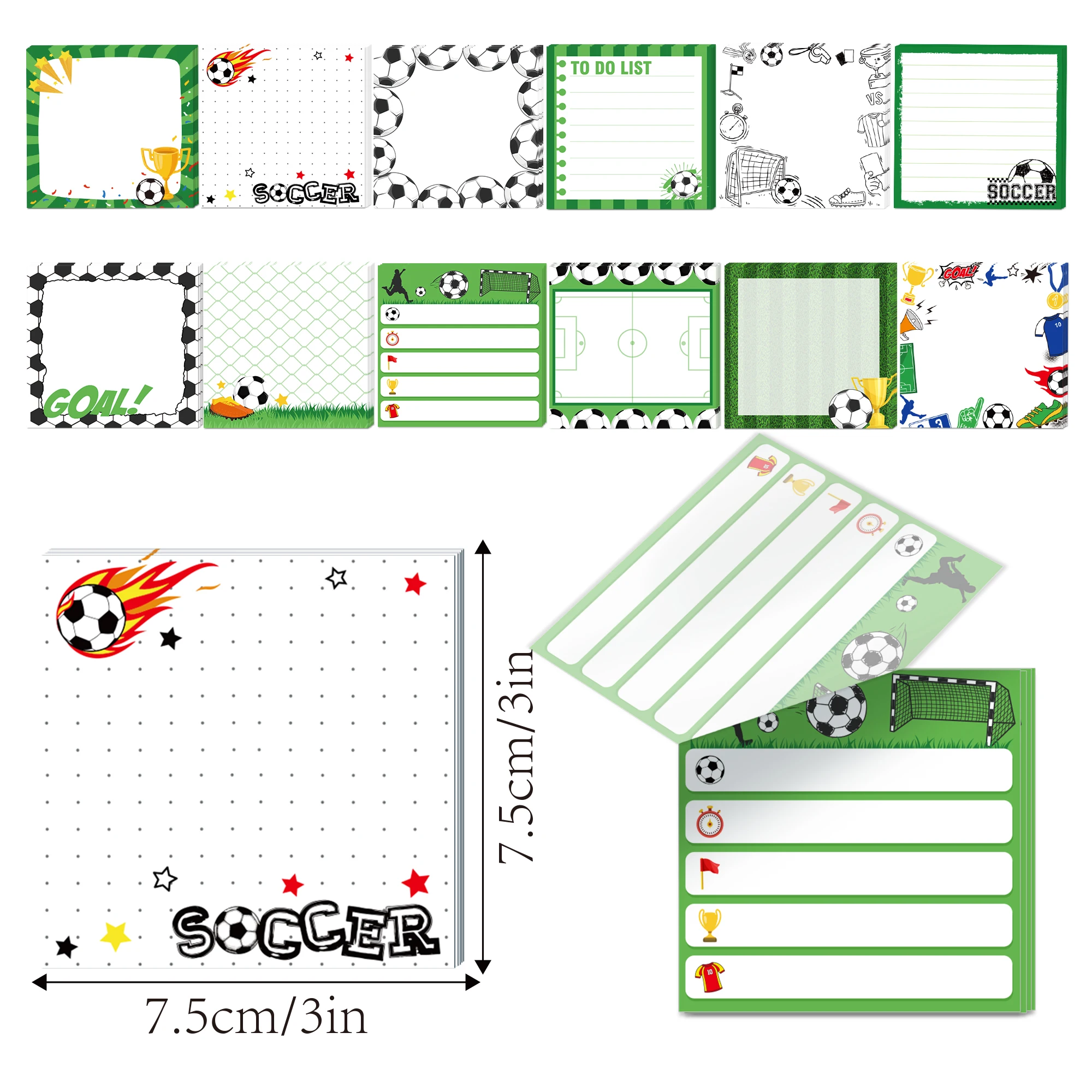 12/24pcs Football Soccer Pocket Notebook, Birthday Gifts, Office Stationery Notepads,School Diray Memo Pad Party Supplies