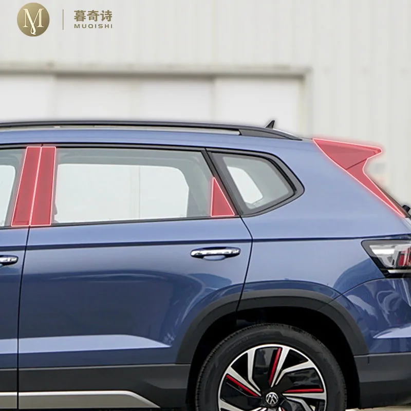 

For Volkswagen THARU Pro 23-2025 pre cut car B/C pillar anti scratch TPU protective film transparent/carbon fiber sticker