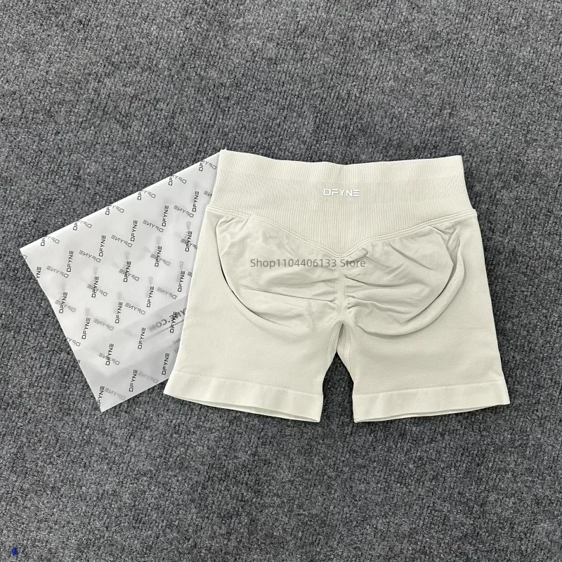 Impact trousers with Logo Shorts Low Ribbed Waist Band Yoga Shorts Seamless Scrunch Bum Workout Gym Shorts Booty Stretch