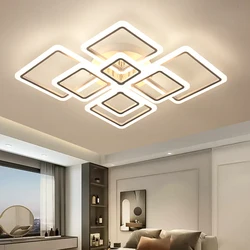 Ceiling chandelier square led lights Remote control app control bedroom lamps Interior lustre house modern ceiling chandelier