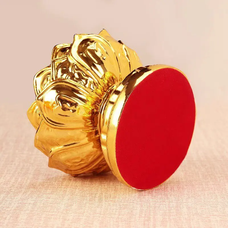 

DSA hand crank gold wheel base resin eight auspicious lotus base Buddha statue lotus table hand crank gold cylinder lotus base