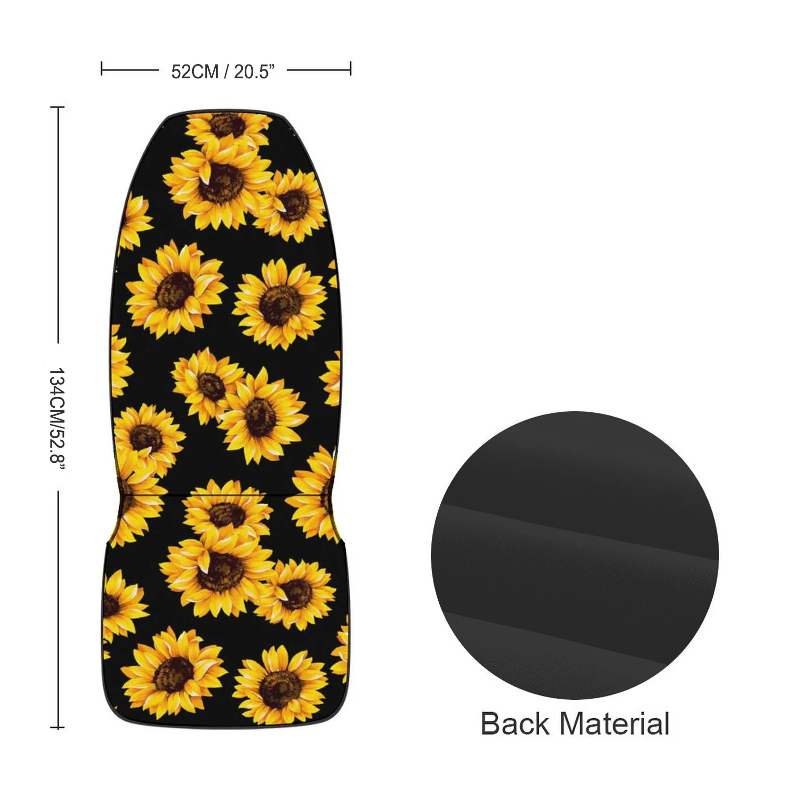 Creative Fashion Personality Sunflower Printing Car Universal Seat Cover Car Interior Accessories Seat Cover Car Supplies