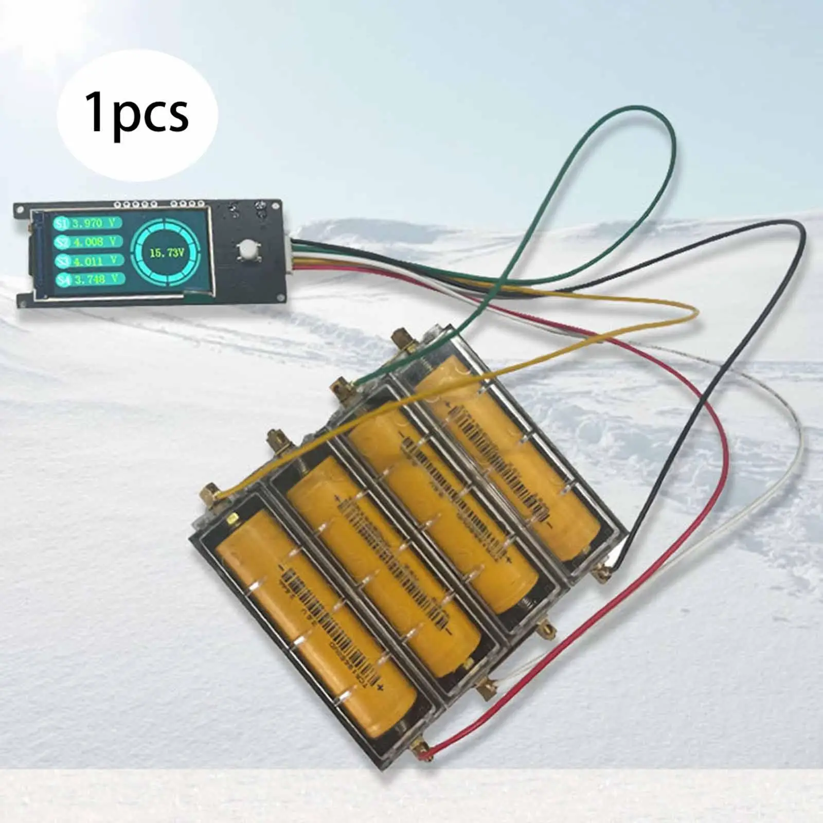 

LCD Display Module 4S Voltage Tester, Portable Sturdy Lightweight Compact Voltage Collection Display Screen