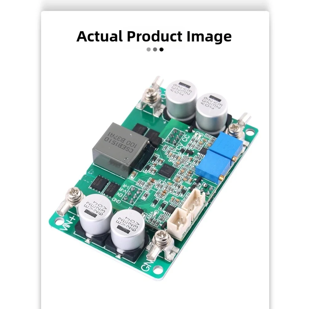 1100W Aluminum Cased Automatic Boost DC Module Adjustable from 9V-58V Input to 2.4V-56V Output for Reliable Operation