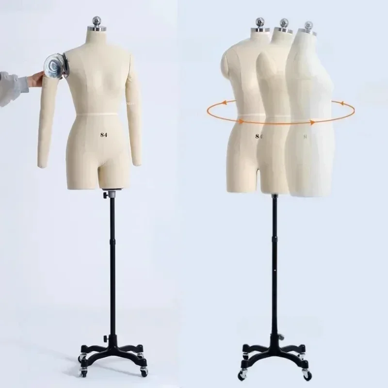 Sewing Linen Cover Body Female Mannequins with Legs for Clothing Design Bust Tailor Mannequin Dress Display Stand Can Pin