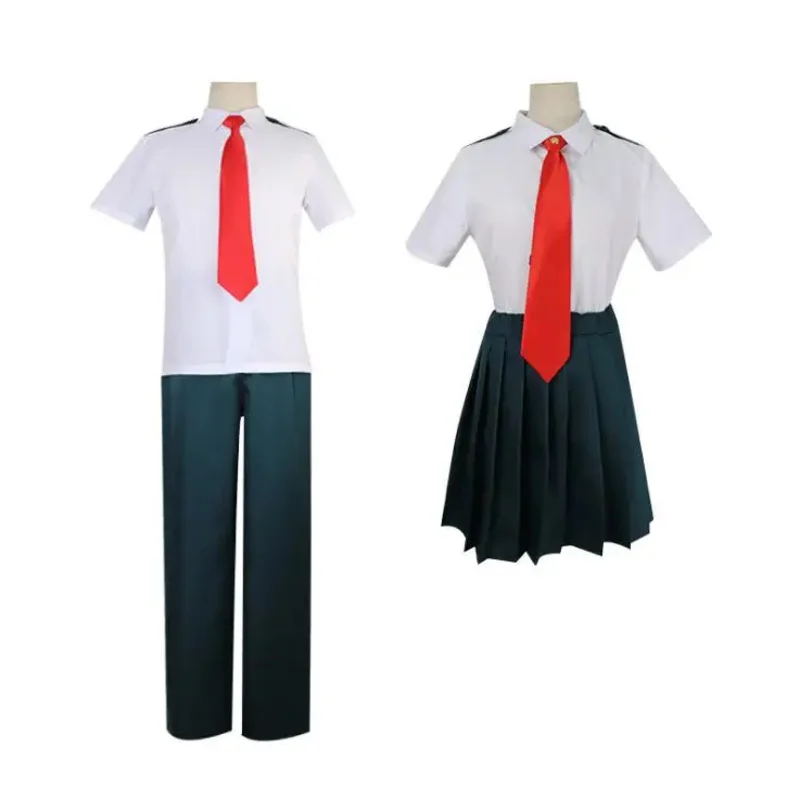 My Hero Academia Midoriya Izuku Cosplay Costume Boku No Hero Academia OCHACO URARAKA AsuiTsuyu Summer School Uniform WIG