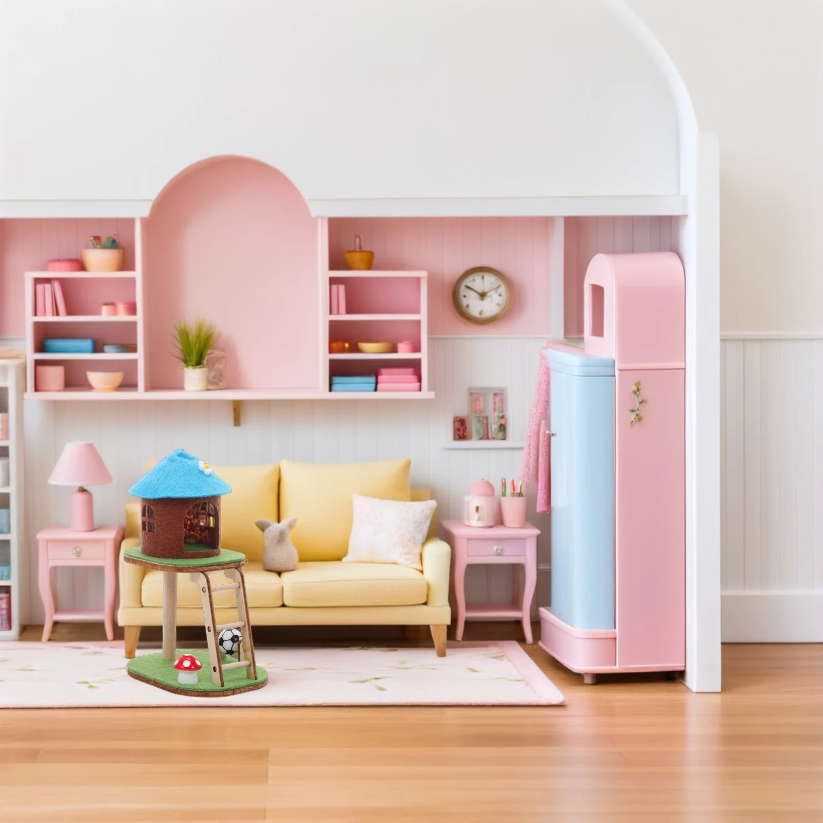 إطار خشبي صغير لتسلق القطط، هيكل متين، شجرة قطط مصغرة، أثاث غرفة نوم، برج هريرة، قطط داخلية #1