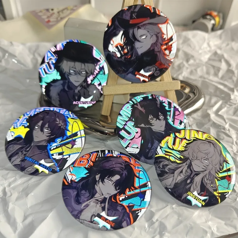 6 個 Honkai: スターレールゲーム周辺機器コスプレ DanHeng アベンチュリンバッジピン SPTE ブリキブローチアクセサリーギフト