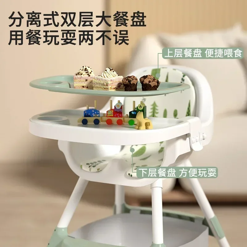 Baby Dining Chair Multifunctional Foldable Baby Chair Household Portable Baby Dining Table Chair Children's Dining Table