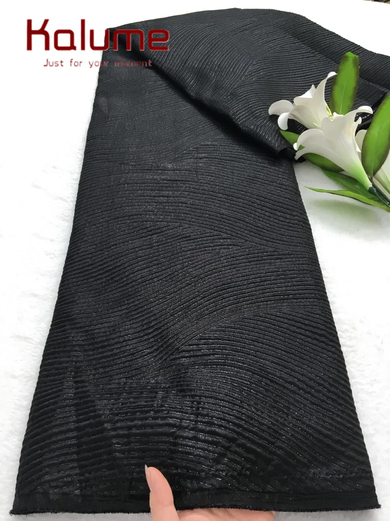 

Kalume Nigerian Laces Fabric 2026 High Quality Luxury 5 Yard African Jacquard Brocade Lace Fabric for Sewing Family Prom Dresses