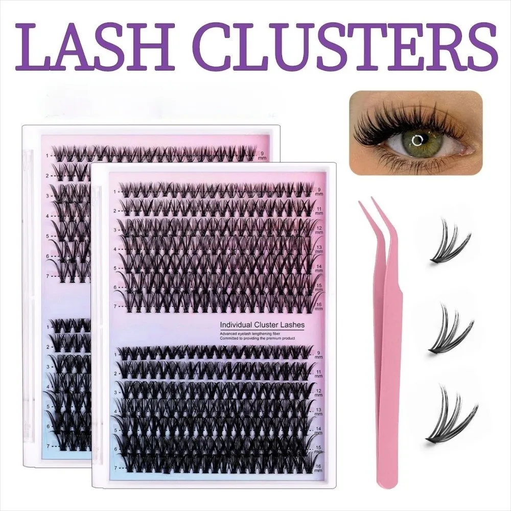 Volume Fans Large Capacity False Eyelash Segmented Natural Look 3D Eyelash Wispy Style Thick Faux Mink Lash European Style