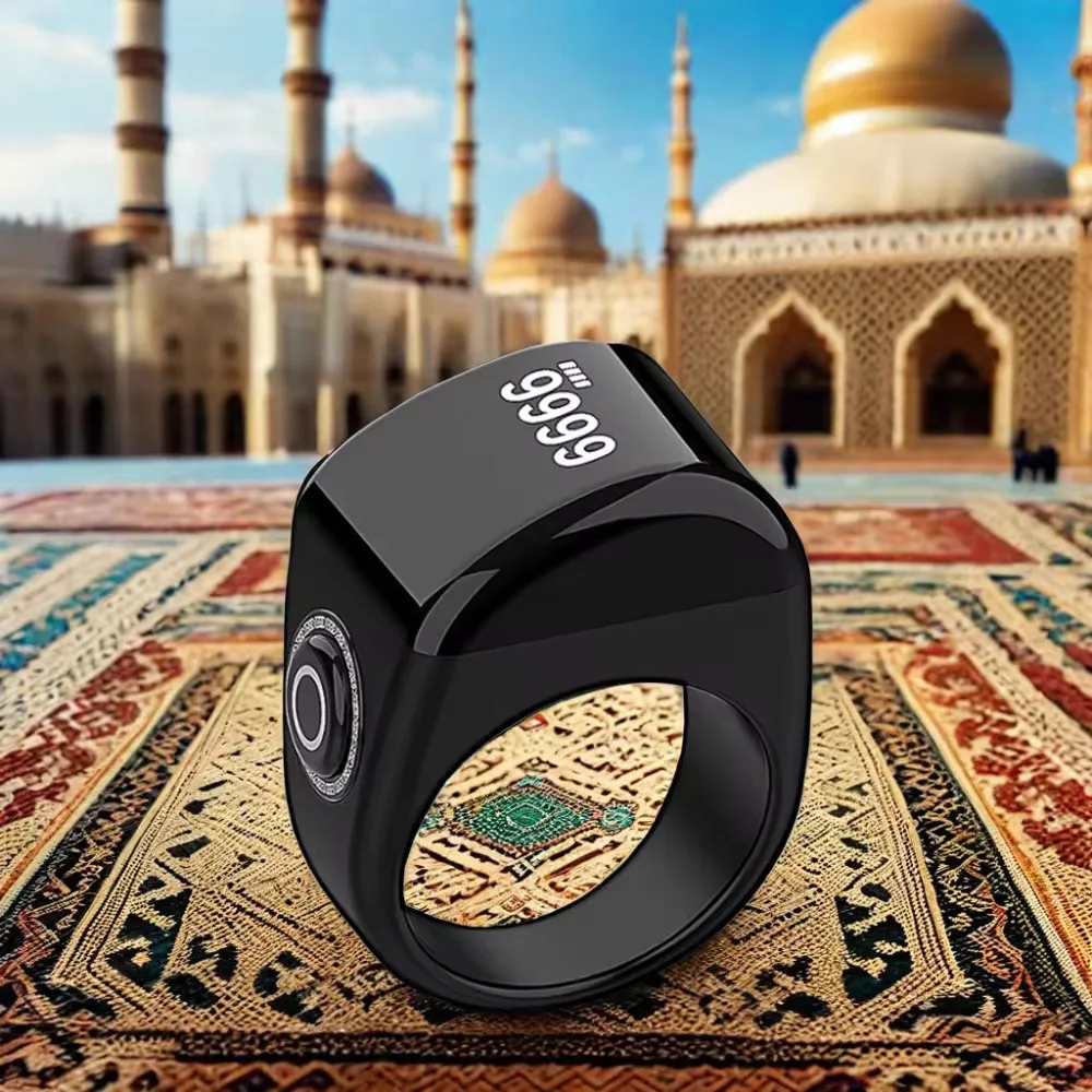 

Muslim Zikr Smart Tasbih Ring With App Control Finger Counter Prayer Time And Alarm Clock Function