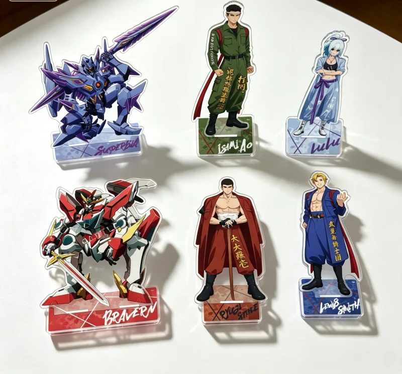 Anime Brave Bang Bravern! Special Assault Suit Ver Isami Ao Lewis Smith Acrylic Stand Model Plate Keychains Desk Decor