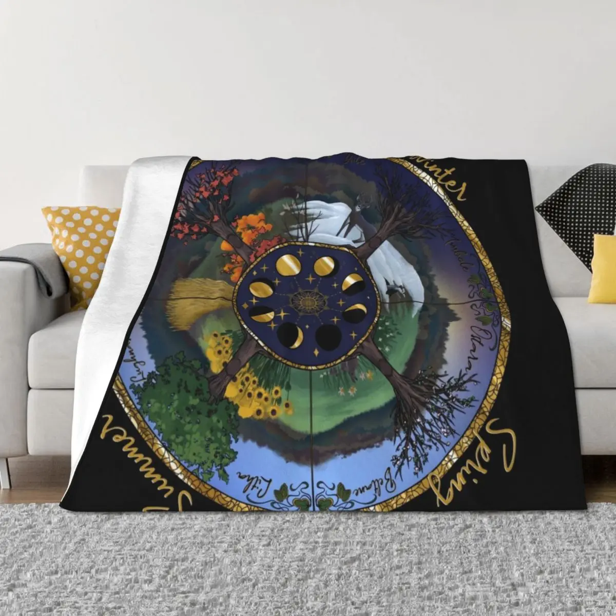 

Wheel of the year Throw Blanket for babies sofa bed Hairys Luxury Blankets