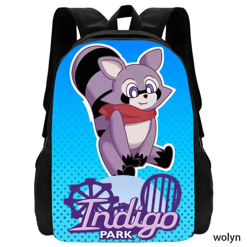 3D New Indigo Park Backpack for Students, Large Capacity Computer Bag