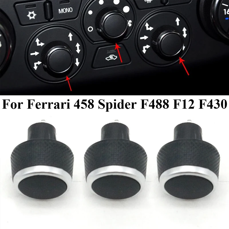 3pcs A/C Control Panel Switch Button Kit  87292401 For Ferrari 458 Spider F488 FF F12 F430