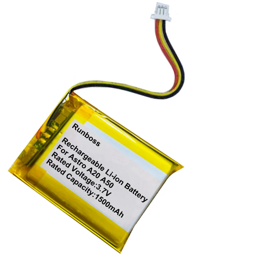 Battery For Logitech Astro A50 A20 Gaming Headset Headphone Upgraded 1500mAh 623441 533-000191 533-000169