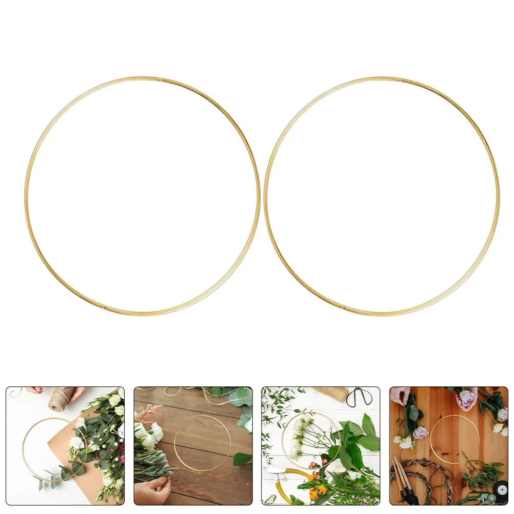 

8Pcs Metal Rings for Crafts Gold Floral Hoops 9.82 Inch DIY Dreamcatcher Iron Round Rings Wedding Table Wreaths Wall Hanging