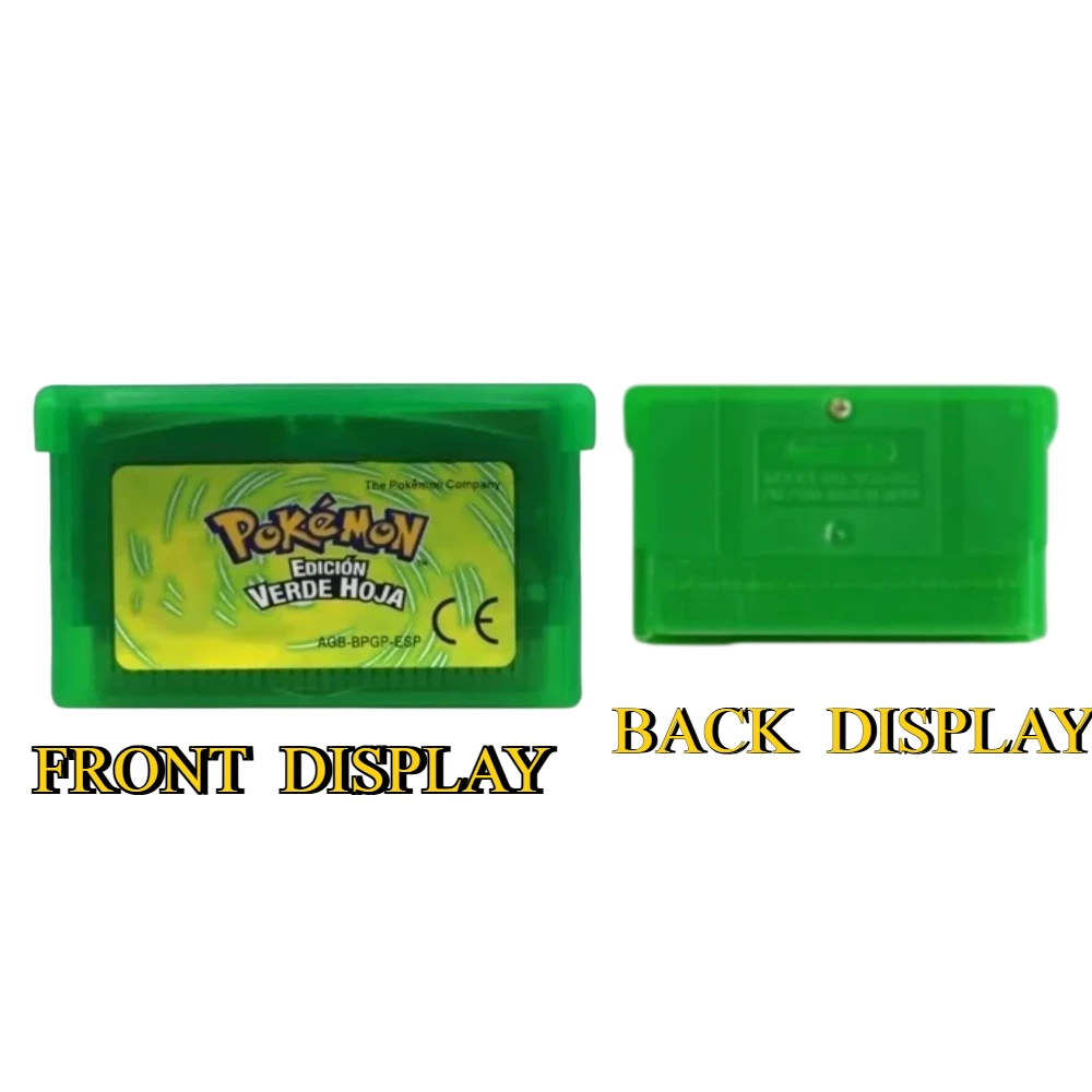 España GBA Game Pokemon Series 32 Bit Video Game Cartridge Console Card Pokemon Emerald FireRed Ruby LeafGreen Sapphire ESP view 2