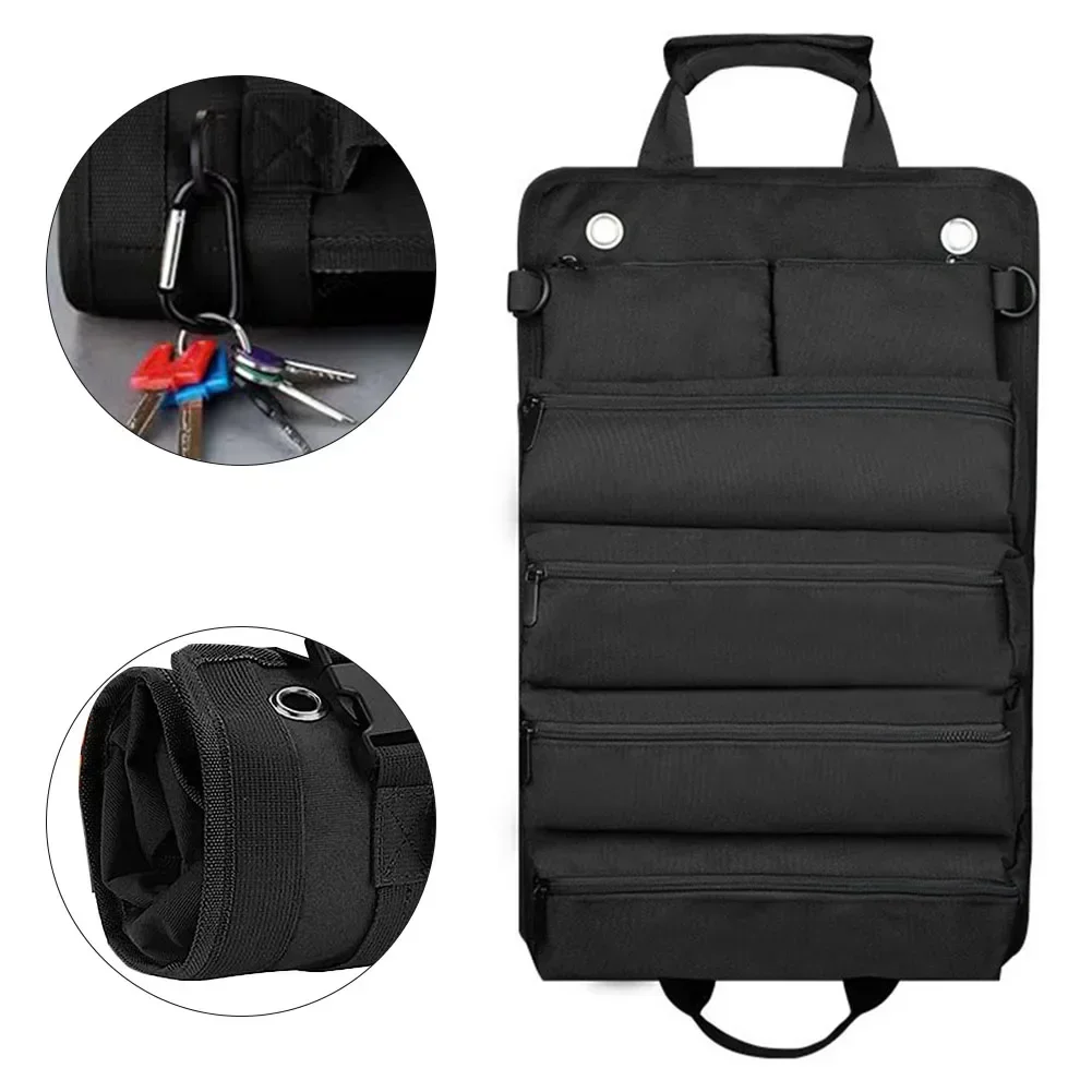 1pc Multi-Purpose Waterproof Hardware Tool Bag Multi-Pocket Rolled Portable Storage Hardware Tool Storage Bags Hardware