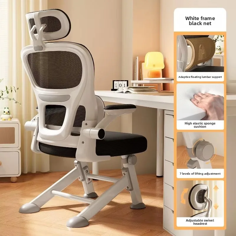 Ergonomic Study Chair for Teens, Adjustable Student Desk Chair with Lumbar Support, Home Office Learning Computer Seat