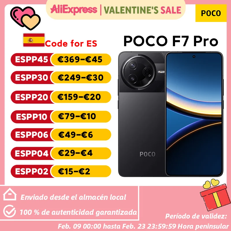 Cellulare POCO F7 Pro 5G NFC versione globale senza caricabatterie 12 GB 256 GB 512 GB