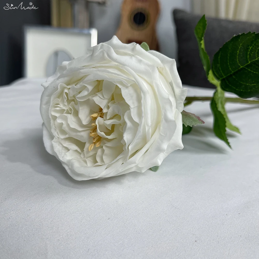 SunMade Real Touch Big Rose Zweig Künstliche Blumen für Home Zimmer Dekor Wohnzimmer Dekoration Flores Artificales Hochzeit 5