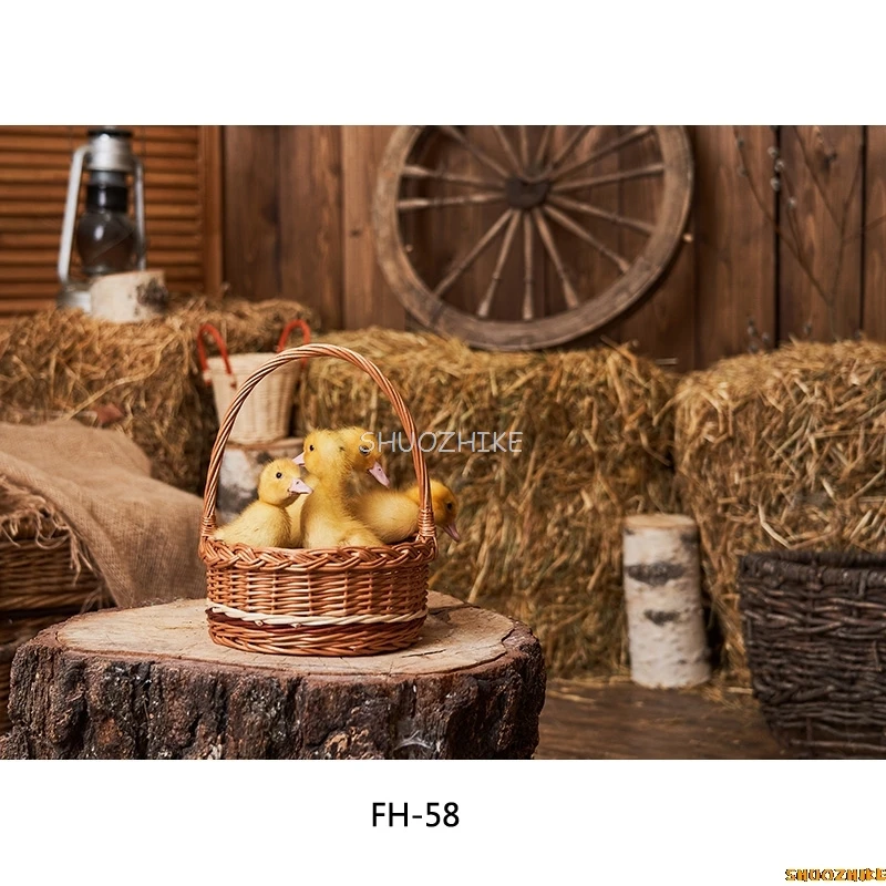 ผ้าบางวันอีสเตอร์การถ่ายภาพฉากหลังดอกทิวลิป YARD Decor Village Terrace ฤดูใบไม้ผลิตกแต่งเด็ก Photo Studio Props YXX-3