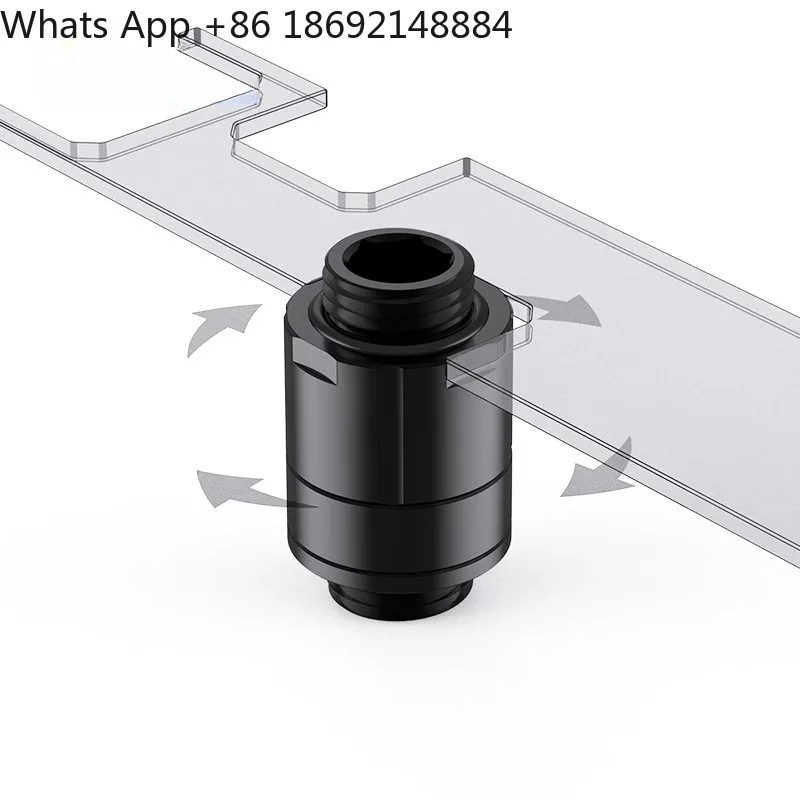 Graphics card water-cooled extension expansion joint rotatable inner hexagon