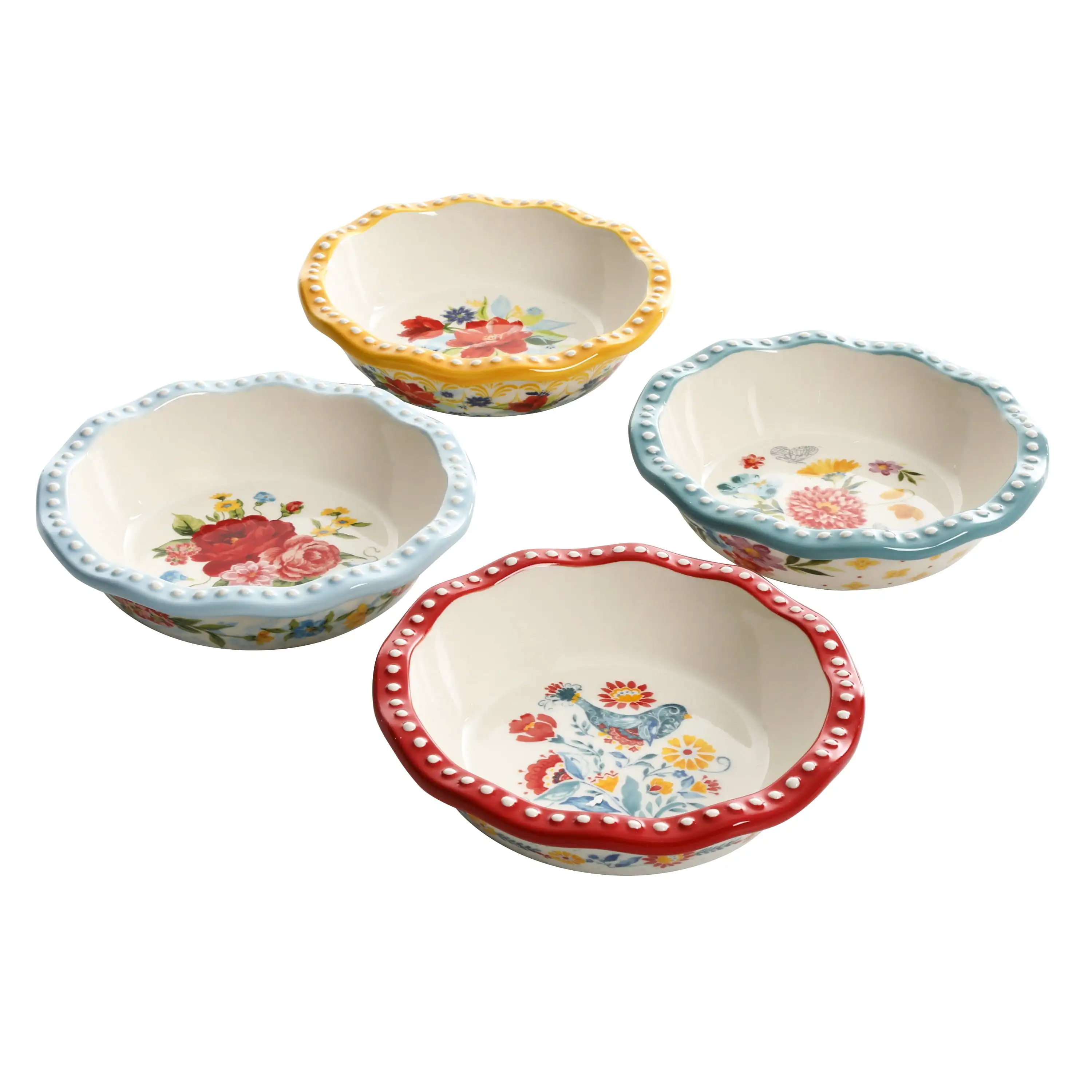 

Floral Medley 5.5-inch Mini Pie Pans, 4-Pack