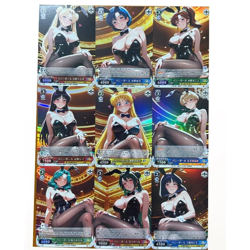 

9 шт./компл. Сейлор Мун DIY торговые флэш-карты набор аниме мультфильм подарок-самоконтроль коллекционные фирменные карты 63x88 мм