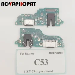 For Realme C53 RMX3760 USB Dock Charger Port Plug Headphone Audio Jack Microphone MIC Charging Board