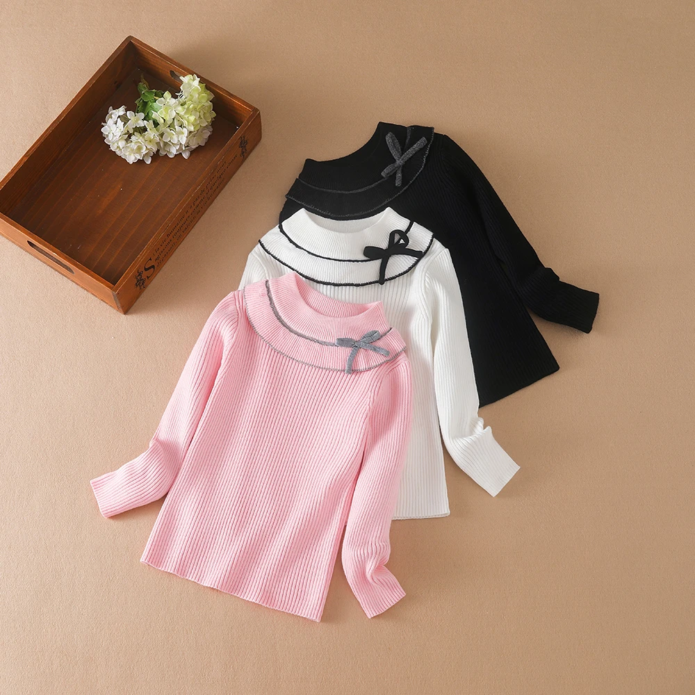 Girls Sweater Pullovers Autumn Winter Baby Warm Sweaters Tops Children Knitwear Kids Clothes