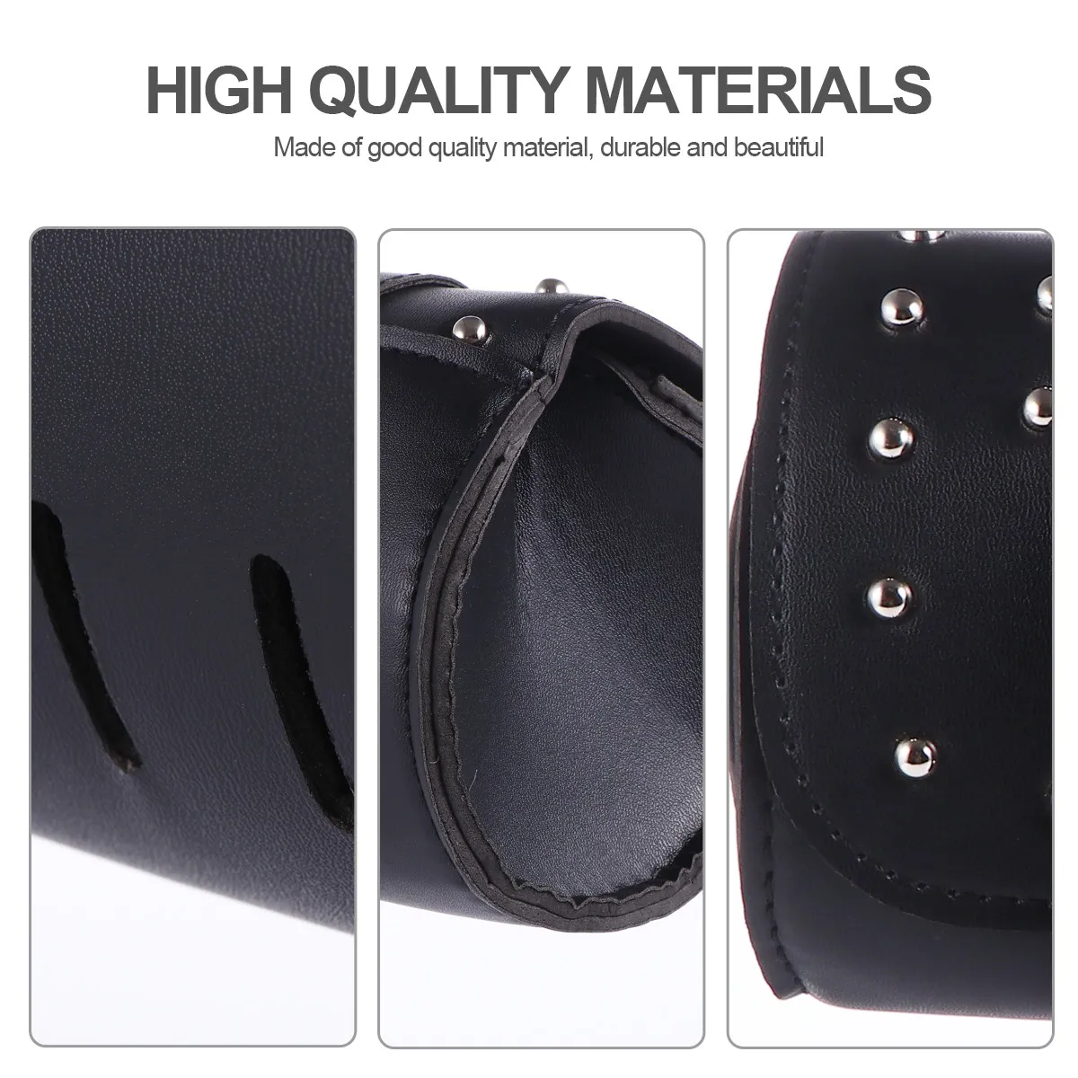 

Universal PU Motorcycle Tool Bag Flap Opening Round Saddlebag Motorbike Storage Multifunctional Accessories