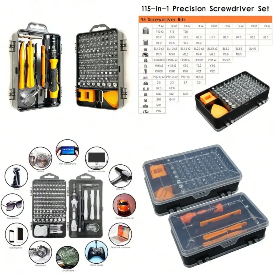 

Mini Screwdriver Set Tool Gifts For Men Professional 115 In 1 Magnetic Repair Tool Kit Repair For RC Computer Laptop PC Glasses