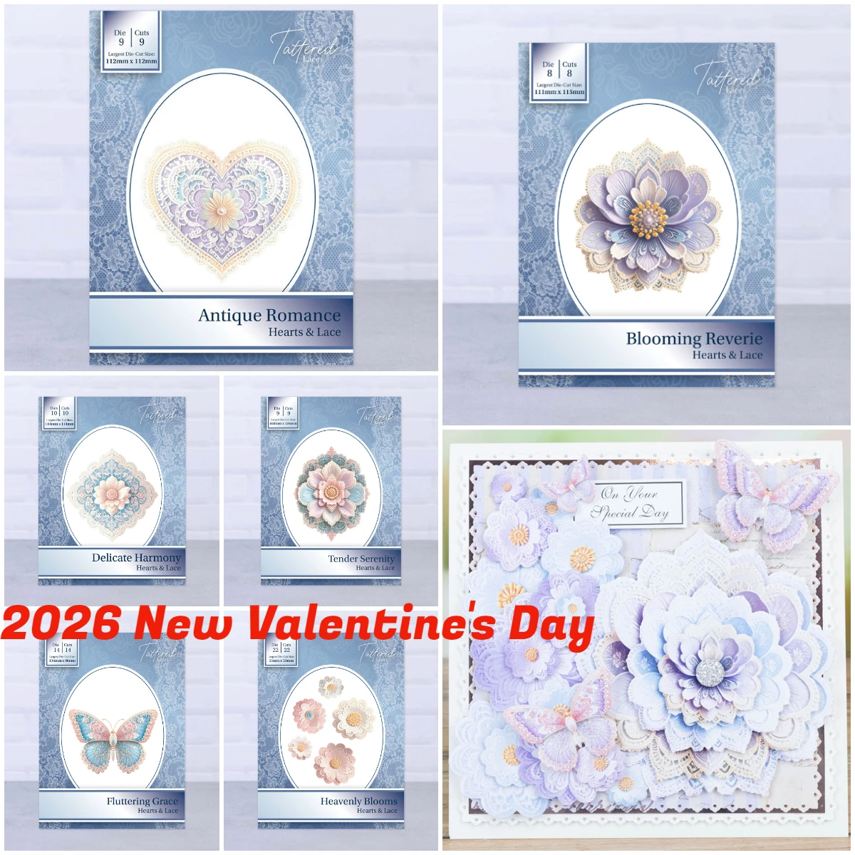 

Valentine's Day Heart Flowers Metal Craft Cutting Dies Diy Scrapbook Paper Diary Decoration Card Handmade Embossing New 2026