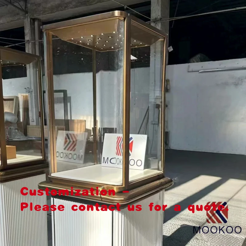 

custom.LED Lighting Stainless Steel and Glass Retail Store & Shopping Mall Showcase Jewelry Display