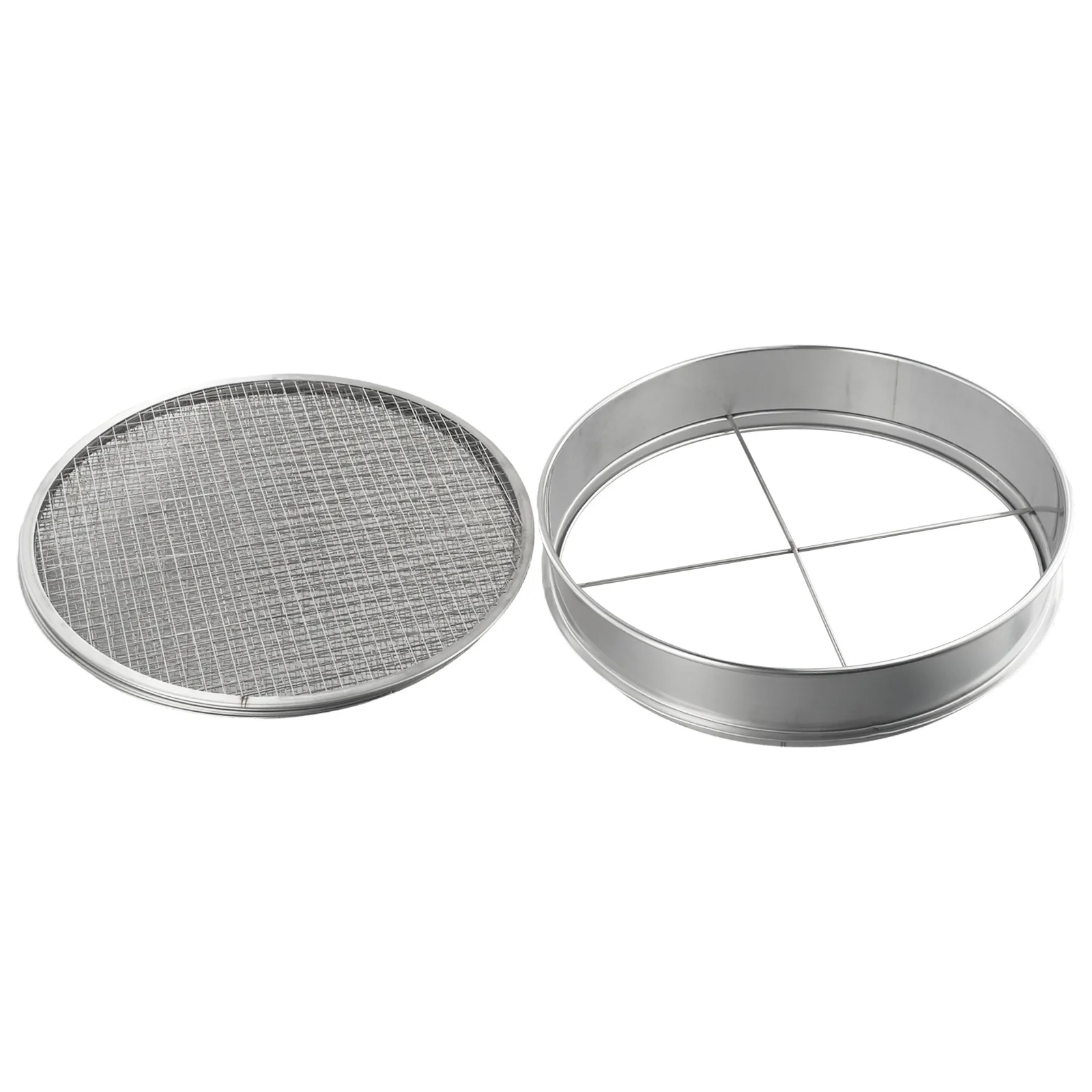 Stainless Steel Garden Sieve for Preparing Potting Mix Compost Bonsai Soil and Herb Garden for media Using 5 Mesh Sizes 3mm to