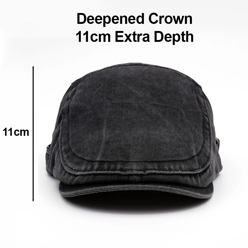 Streetwear Flat Cap Unisex Casual Adjustable Ivy Cap Travel Vintage Washed Cotton Newsboy Cap Simple Daily Party Dating Hat