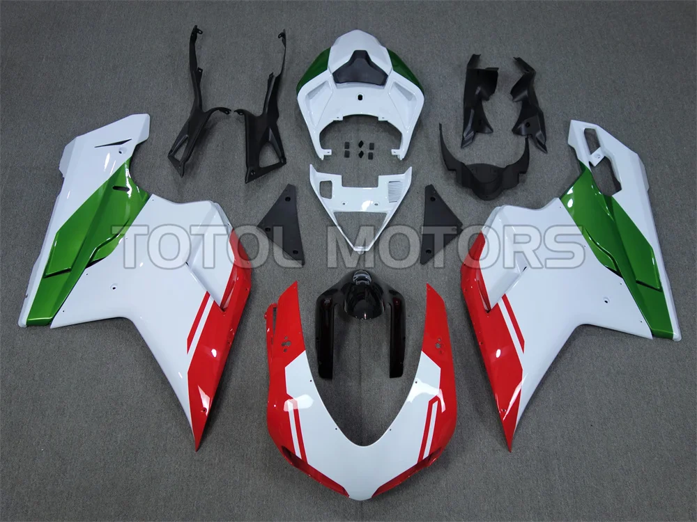 Motorcycle Fairings Kit Fit For 848 1098 1198 2007-2012 Bodywork Set High Quality Abs Injection Green White Red